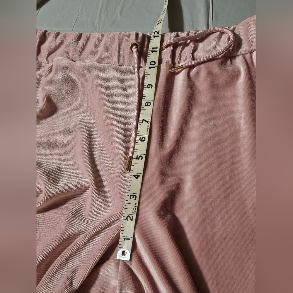 Truth by Republic Pink Velour Jogger Pants with Drawstring Waist Size Medium - Picture 11 of 14